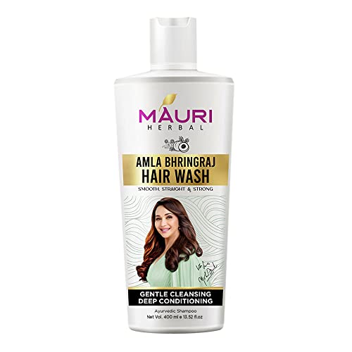 Image of Khadi Mauri Herbal Amla Bhringraj Shampoo Prevents Hairfall & Boosts Conditioning | Enriched with Powerful Ingredients | Sles & Paraben Free | Ideal for Men & Women.400 ML(01).