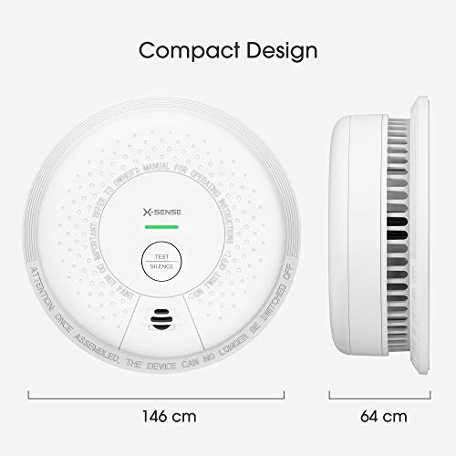 X-Sense Rilevatore di fumo con batteria da 10