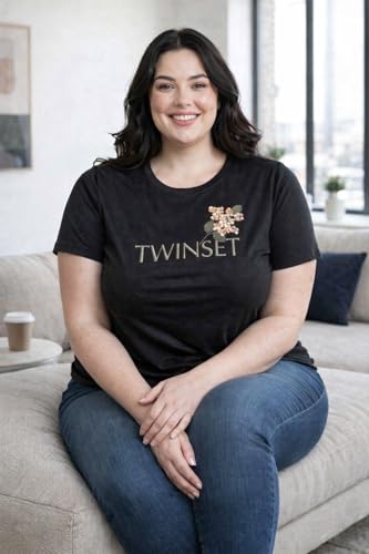 Image of In Love Women's Graphic Printed Cotton Plus Size Longline T-Shirt | Cotton fabric - soft longline T-shirt with easy plus-size fit