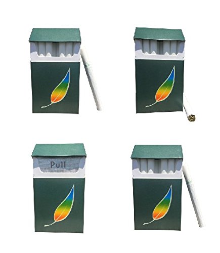 Vista 2 de American Billy - Paquete de 4 muestras de mentol cigarrillos de hierbas de té verde con sabor a mentol, alternativas a cigarrillos sin tabaco