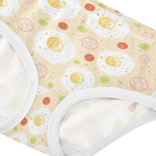 Little Girl Underwear Toddler Panties Kids Undies Omelette Egg Soft Cotton Briefs 2T-8Y4