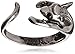 Boho Chic Vintage Silver Brass Knuckle Adjustable Mouse Animal Wrap Weeding Ring