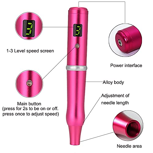 Aliwod AP657R Permanent Makeup Pen Eyebrow Pen Tattoo Rotary Machine 10Pcs Needles thumb #3