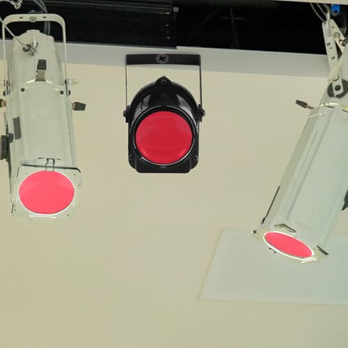 Image of 25pcs Dimming Diffuser Film Stickers, 74m Ambient Light Gel Sheets, Adhesive Light Filters for LED Ceiling Spotlights Video Lighting Equipment Red