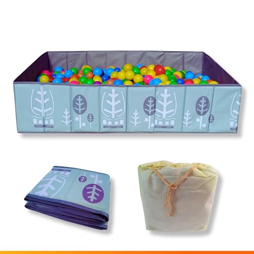 RUGUIES - Bällebad für Kinder - Faltbarer und tragbarer Bällebad - Spielzeugwürfel für drinnen und draußen - (Bälle Nicht im Lieferumfang enthalten).