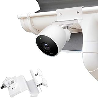 Wasserstein Weatherproof Gutter Mount Compatible with Nest Cam Outdoor with Magnetic Adapter