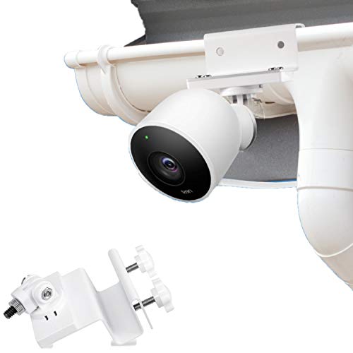Wasserstein Weatherproof Gutter Mount Compatible with Nest Cam Outdoor with Magnetic Adapter