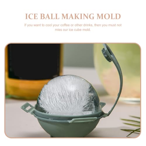 Molde para bolas de hielo Beaupretty de plástico verde 10 piezas miniatura 4