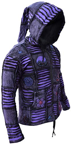 Gheri Purple Men's Cotton Razor Cut Gothic Hippie Jacket2