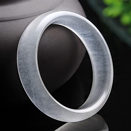 Bracelet en jade blanc naturel sculpté pour rompre la monotonie du style