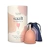 Saalt Soft Menstrual Cup – Super zacht en flexibel – Beste Gevoelige Cup – Draag voor 12 uur – Regular Woestijn Blush