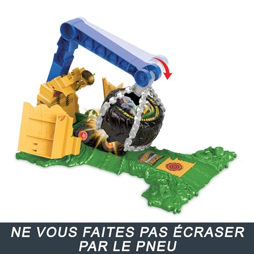 Hot Wheels Coffret Monster Trucks Arena Smashers Défi Chargement Rhinomite 2 Voitures Broyées Incluses Échelle 164 Jouet Enfant A Partir De HTP18 - vue 4