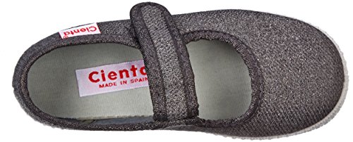 Paillettes grises sur la basket Mary Jane Cienta 56013 flexible taille 21 - 5