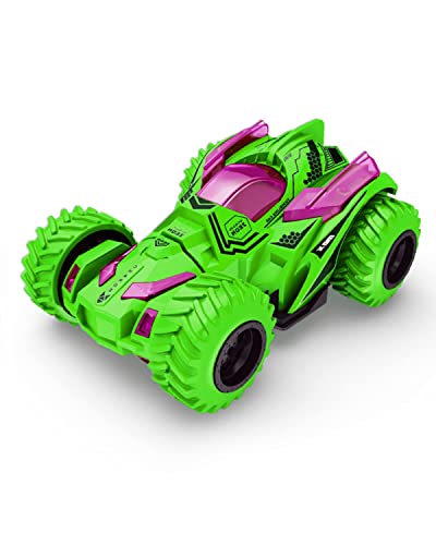 Image of 4WD Monster Truck Toys for Kids,Stunt Truck Car Toy with 360 Degree Rotation Big Rubber Tires for Push & Go 4wd Monster Truck Cars for Boys & Girls (Pack of 1, Red Color)