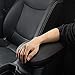 INTGET for Toyota RAV4 Accessories 2025 2024 2023 2022 2021 2020 2019 and 2021-2024 RAV-4 Prime Center Console Cover Leather Armrest Middle Console Lid Cover Arm Rest Covering Car(Red)