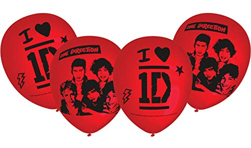 amscan 11-inch/ 27cm One Direction Latex Balloons (Red)