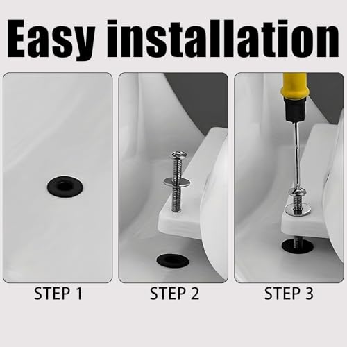 Universelle Toilettensitzschrauben und -schrauben Toilettensitzbefestigung Schnellfreigabe obere Scharniere Befestigung Universelle Ersatzteile 2 Pack
