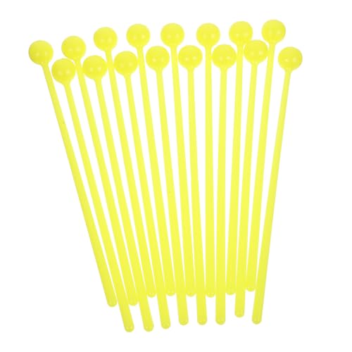 Baquetas para niños y niñas, color amarillo, fabricadas en plástico, tamaño 7.28 x 0.63 x 0.63 pulgadas miniatura 1