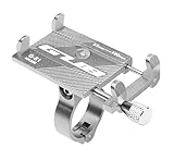 QUIGENCE Bicycle Aluminum Alloy Mobile Phone Stand Electric Vehicle Scooter Motorcycle Bike Accessories (Titanium)