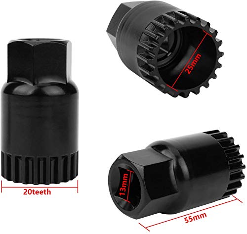 Oumers Bike Crank Extractor And Bottom Bracket Remover With 16Mm Spanner Wrench, Bicycle Crank Removal Tool Crank Puller Tool-Bike Crank Arm Remover Spanner Repair Tools Kit #TOP2