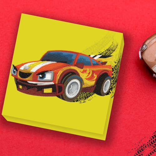 Image of DIAMOND DOTZ Hot Rod Dotz Box Car Diamond Painting Kits for Adults - Diamond Art Kits a Relaxing Creative Craft Kit with Dotz Gems 8.7 inchx8.7 inch