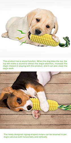 Corn Cleaning Teeth Dog Chewing Toy, Durable, Clean Back Teeth, Add Toothpaste, Squeaky Chew Toy For Dogs (Short Tail) #TOP5