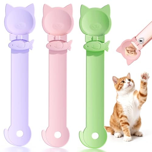 WRW-3-Pcs-Cat-Treat-Spoon-Lickable-Cat-Treat-Spoon-Squeeze-for-Small-Pets-Multi-Function-Cats-Treat-Feeder-for-Licky-Treats-Wet-Food WRW 3 Pcs Cat Treat Spoon, Lickable Cat Treat Spoon Squeeze for Small Pets, Multi-Function Cats Treat Feeder for Licky Treats & Wet Food - Image 1