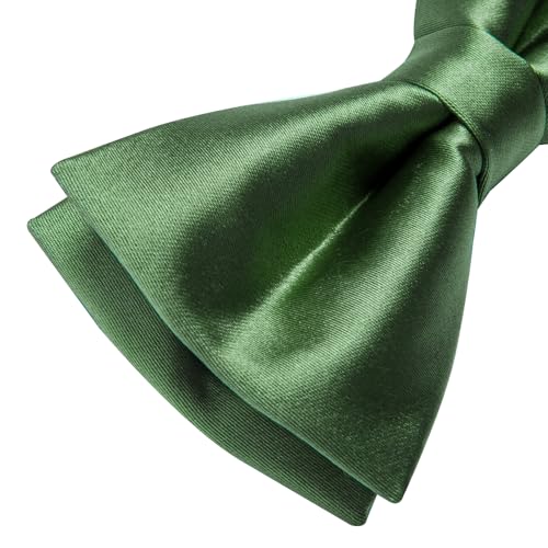 Image of YourTies Bow Ties for Men Pretied Bowties Solid Color Satin Bow Tie Formal Business Tuxedo Wedding Party Prom