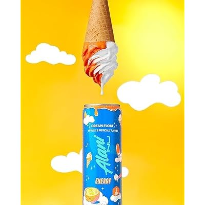New Alani Dream Float Flavor Energy Drinks, Sugar-Free, Low-Calories, 12 Fl Oz Cans (Pack OF 6)
