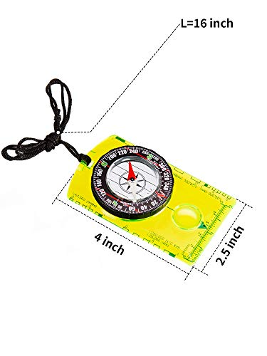 Gejoy 4 Pieces Navigation Hiking Compass Orienteering Backpacking Compass Waterproof Map Reading Compass For Scout Kids Outdoor Camping #TOP1