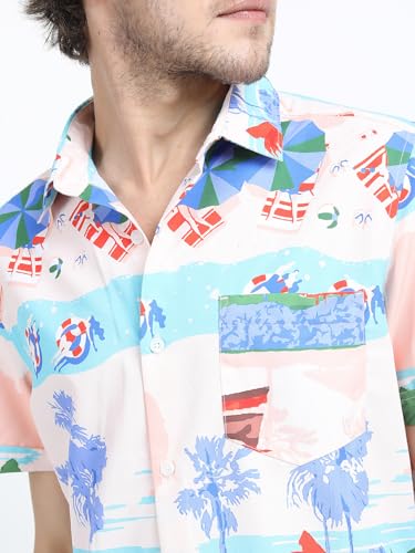 Image of Highlander Men's Slim Fit Shirts | Printed | Half Sleeves | Spread Collar | Casual Shirts | Stylish Shirt