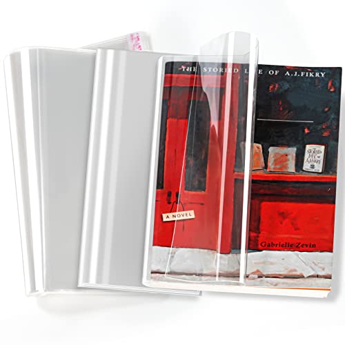 Clear Book Covers 50 PCS for 8 1/2' Tall Books, Adjustable Book Covers, Protect Against Wear and...