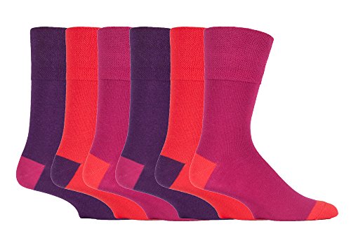 Sock Shop, Lot de 3 / 6 / 12 paires de chaussettes pour homme, chaussettes en coton Gentle Grip, tailles 39-45, voir différents motifs et couleurs - multicolore - Taille Unique