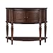 Coaster Home Furnishings - Brenda - Engineered Wood - 2-Doand Demilune Console Table with 38-Inch Tabletop, Open Shelf, and Tip-Over Restraint - Entryway, Living Room & Hallway - Brown 950059