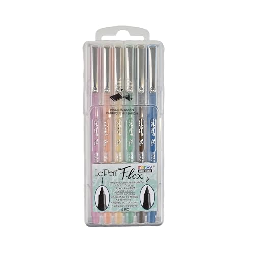 Uchida Le Pen Flex 6 Piece Set Retro Colors