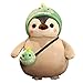 JINSIJU Adorabile pinguino animali di peluche vestiti con dinosauro costume carino pinguino girasole peluche peluche giocattolo per ragazzi ragazze regalo (pinguino dinosauro, 25 cm)