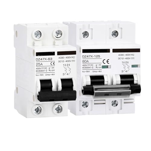 Disyuntor en miniatura DC AC 2P 120A para sistema solar fotovoltaico y baterías de protección