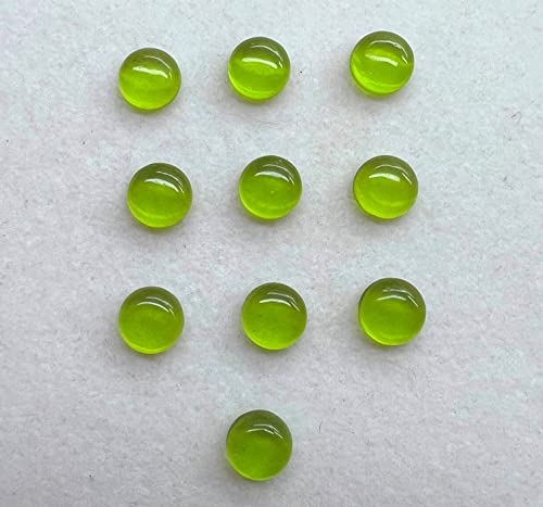 Loose Gemstone 10Pieces Peridot Quartz 10 Pieces Stone Size 8X8Mm Shape Round Cut Smooth Making, Beading & Craft Supplies 7$St03D29 #TOP6
