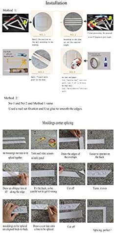 Zhangbl PVC Flexible Moulding Wall Molding Trim Strip Home Decor 7/8 inch (2.2cm) x 115"(293cm) x 1.1cm (Thickness) Furniture Cabinets Windows Wardrobe Wall