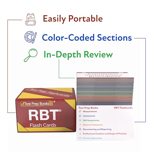Image of RBT Study Cards 2026-2027: Exam Prep and Practice Test Questions for the Registered Behavior Technician Exam [Full Color Cards]
