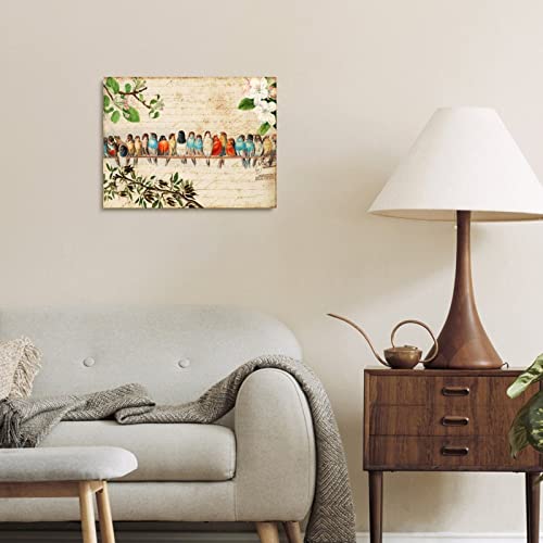 Peinture oiseaux et fleurs pour rafraîchir un mur vide sans effort