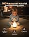 NICKLUC Egg Night Light for Nursery: Baby Night Lights Tap Lamp Stepless Dimming with Warm White and 7 RGB Colors Rechargeable Portable for Infant and Kids Bedroom Breastfeeding Sleep Aid