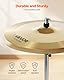 VEVOR Beckenset, 4-teilig, Becken aus Legierung, Schlagzeugset inklusive 254 mm Splash 355 mm HiHat 400 mm Crash 505 mm Ridebecken, Drumsticks und Beckentasche, Beckenpaket für Schlagzeuger