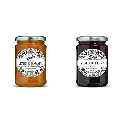 Tiptree Double One Orange & Tangerine Marmalade, 12 Ounce Jar & Morello Cherry Preserve, 12 Ounce Jar #TOP21