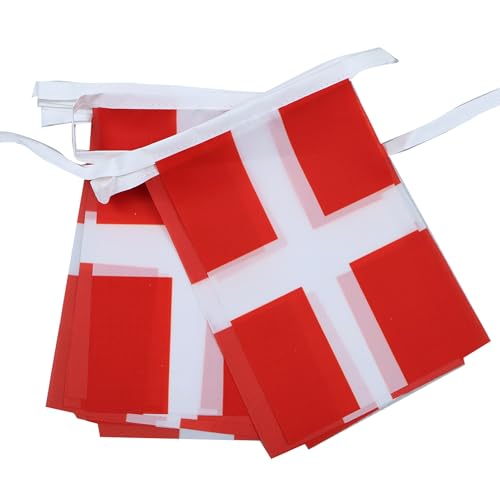 Image of AZ FLAG Savoy 6 meters BUNTING Flag 20 flags 9'' x 6'' - Savoyard - Savoie STRING flags 15 x 21 cm
