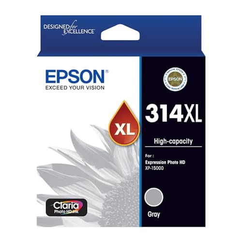 Epson 314XL (C13T01M692) Genuine Grey High-Capacity Claria Photo HD Ink Cartridge, Large