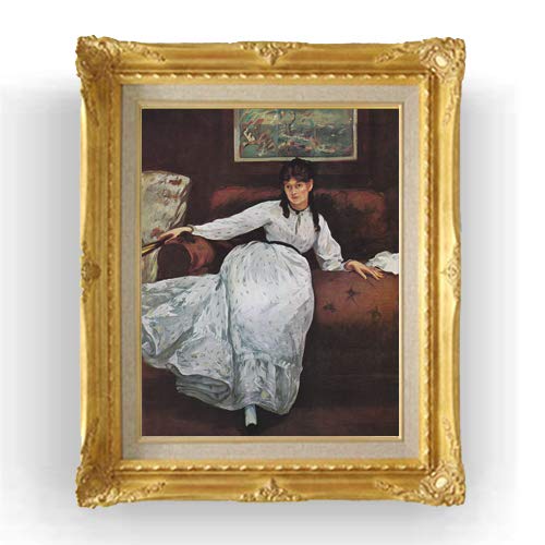 Amazon.co.jp: マネ 休息 F6 油絵直筆仕上げ｜ 絵画 6号 複製画