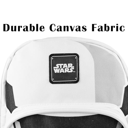 Star Wars Conjunto de mini mochila – Mochila Storm Trooper de lona de 25,4 cm com bolso frontal e ga