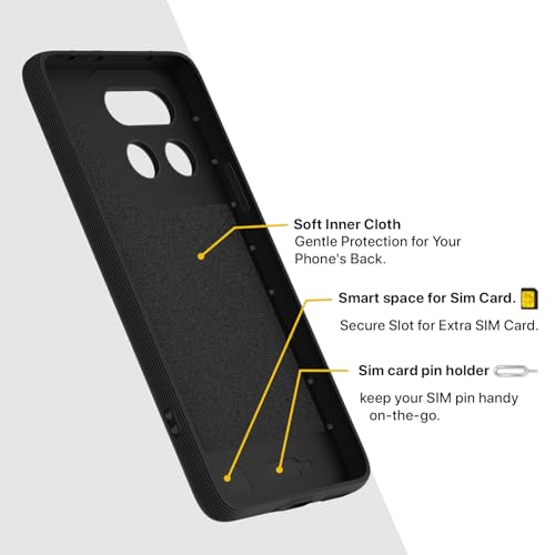 Image of Pikkme Back Cover for Realme 16 Pro Plus 5G Camera Protection 3D Hexa Cube Design Silicone Protective Bumper Case (Black)