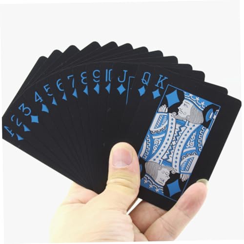 Gatuida wasserdichte PVC Spielkarten Set Blau Kreative Langlebige Poker Karten Biegsam Robust für Familie und Freunde Inklusive Praktischem Papierbox Vielseitig für Blackjack Bridge Poker – Bild 8